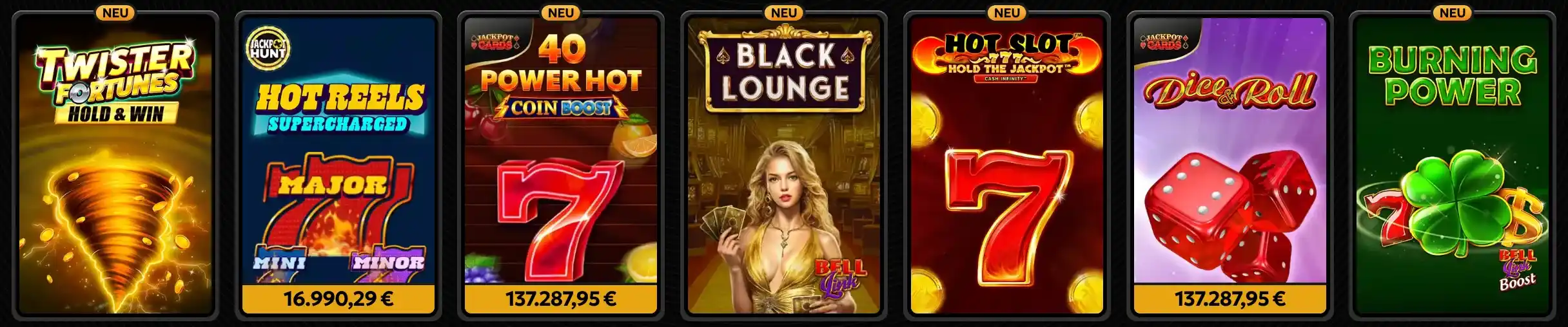 Spinsy Casino Jackpot Spiele mit hohen Gewinnchancen